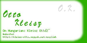 otto kleisz business card